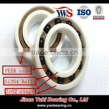 Si3N4 Balls PEEK Cage ZrO2 Rings 6205 ZrO2 Full Ceramic Bearing photo-5