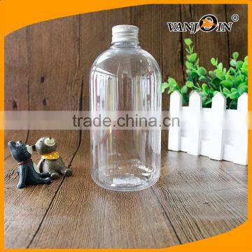 400ml Empty PET Plastic Clear Boston Bottles With Aluminum Cap photo-2