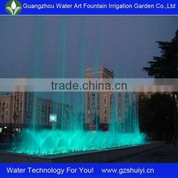 The Georgian rustavi municipal square music water fountain laser water curtain film project