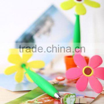 Whloesale Promotional Silicone Flower Ball Pen With Pot ,advertising Ball Pen photo-5