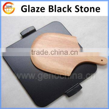 rectangular glaze black pizza stone