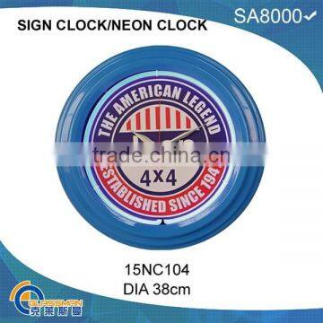 Neon Clock Neon Light Wall Clock photo-4