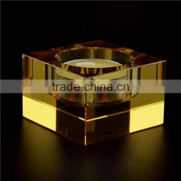 Colorful Square Crystal Glass Tealight Candle Holder Cheap photo-3