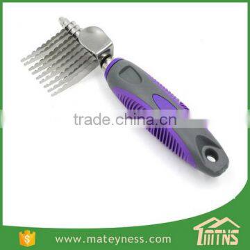 Long Blades with Safety Edges Pet Dematting Comb