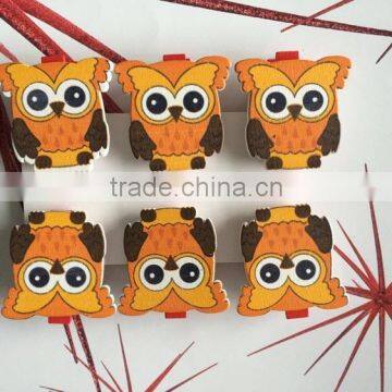 Wooden Decoration Wooden Pegs,decoration Clips Owls Pegs Gifts photo-3