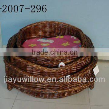 Hot Exqusite modern design wicker pet basket for dogs