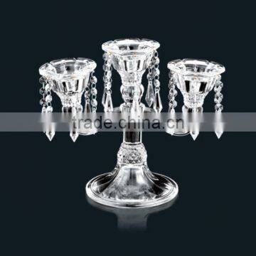 Lead-free crystal wholesale glass tall candelabras wedding centerpieces