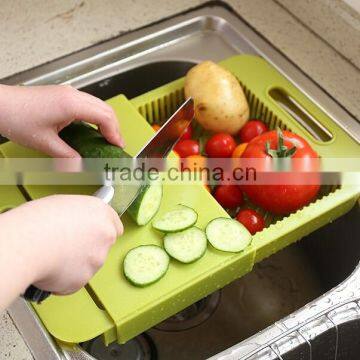 Wholesale Stock Kitchen Vegetable&Fruit Plastic Chopping Board Drain Board Draining Rack Storage Rack