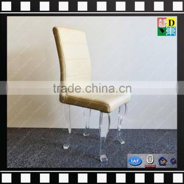 hot sale top quality fancy acrylic dining chair elegant design dining chair with acrylic leg PMMA lucite acrylic furniture leg