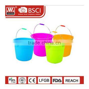 Supermarket storage Food grade PP bucket /Plastic 9L round water bucket with handle