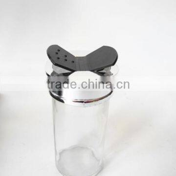 Small Clear Glass Paragon Spice Jars With Butterfly Cap photo-3