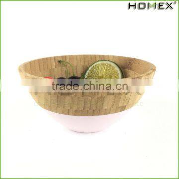 Bamboo Individual Salad Bowl Organic Salad Bowl Homex BSCI/Factory photo-3