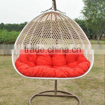 Indoor rattan swing chair two seat swing chair