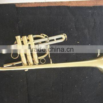 Gold Lacquer Marching Brass Musical Instrument Marching Trumpet photo-2