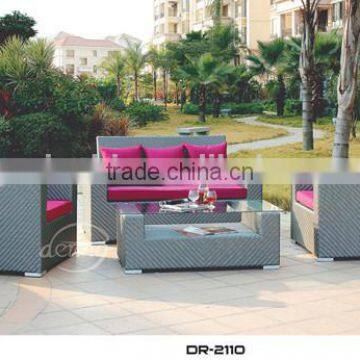 Fashion rattan outdoor furniture factory PE rattan woven outdoor sofa set furniture