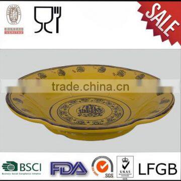 Hot Selling Fashional Melamine Blossom Shape Dinner Plates