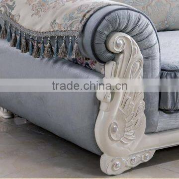 M511-1 French New Arrival Latest Design Luxurious Silk Fabric Sofa Set photo-3