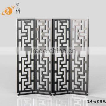 Interior Decoration Cheap Art Screen Classical Design Metal Folding Screen