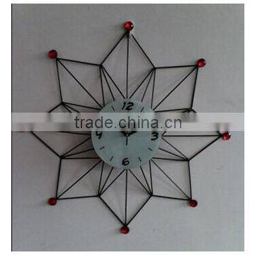 Star shape metal wall clock digital clcok