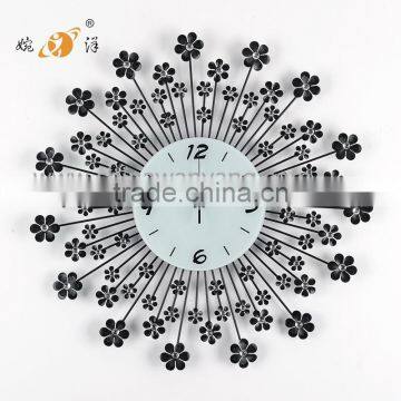 Wholesale decoration large wall clock flower design factory