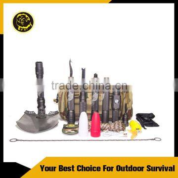 New Design Camping Tool Folding Pick Shovel Multifunction as Shovel Knife and Pick with Flashlight for hunting
