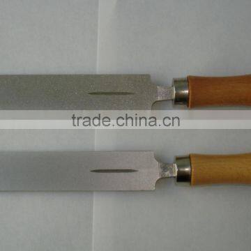 Diamond knife type sharpener with Wooden handle