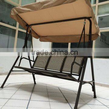 Factory directly supply the customized color 3 people outdoor swing chair for rest for hot sale