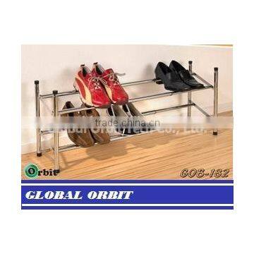 Shoes Display Shelf, 2 Tier Expandable Metal Shoe Rack photo-3