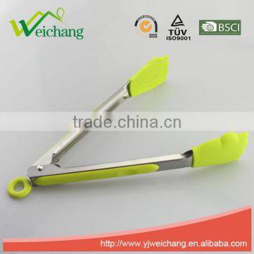 WCJ629 Premium Comfort Stainless Steel Locking Oblong Food Tong With Silicone Heads, Good Grip photo-2