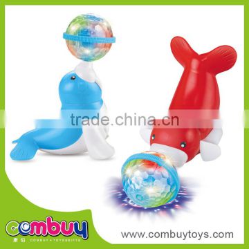 Funny battery operated cartoon toy plastic sea animals models