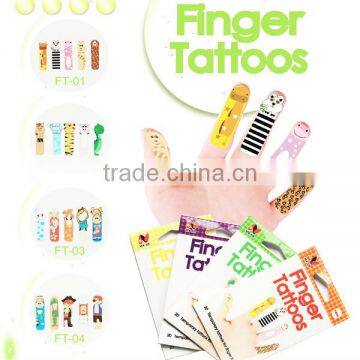 OEM Children Nail finger temporary Tattoo Arts