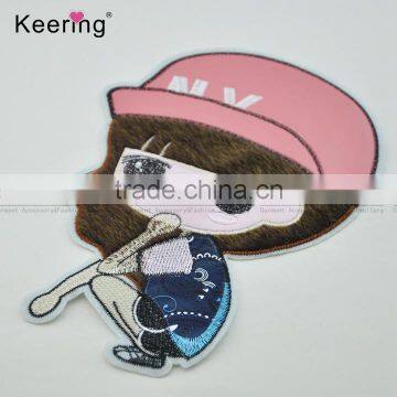 Pretty Girl Custom Embroidery Textile Patches for Garment Accessory photo-2
