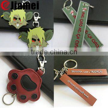 OEM Personalized elastic printed your logo rubber strap key ring