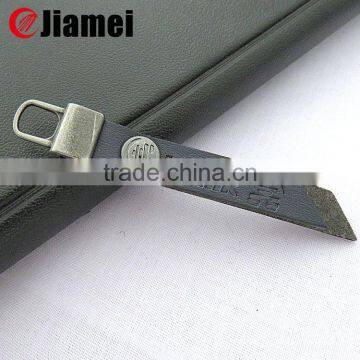 various style custom made leather and metal material zipper puller