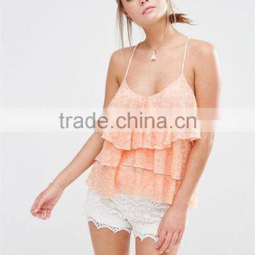 Tiered Lace Cami Latest Blouse Design 2016 Lace Blouses photo-2