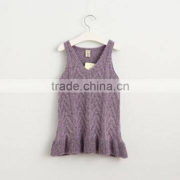 Autumn stylish sleeveless mermaid sweater dress for baby girl