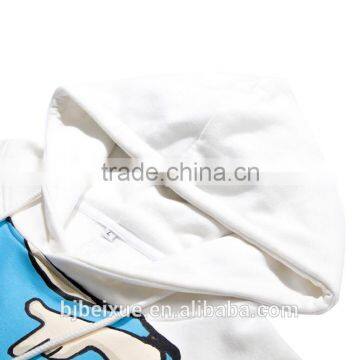Trendy Custom Service Hooded Design Hoody Bulk Men Offset Printed White Cotton Hoodies photo-3