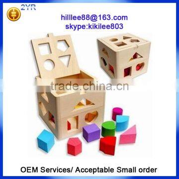 wooden cube puzzle eudcational toys wooden puzzle toys wooden cube box