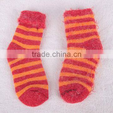 Angora Wool Material Bright Color Knitted Sock photo-2