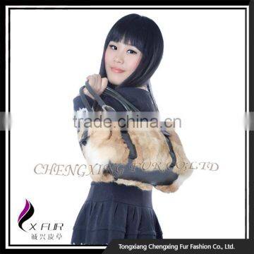 CX-H-12 Western Style Shoulder Bag Rabbit Fur Design Ladies Leather Handbags photo-3