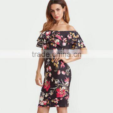Maxnegio off Shoulder a Line Online Woman Summer Dresses photo-2