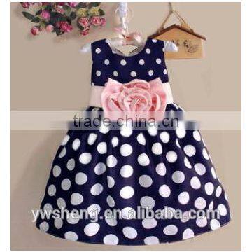 2016 wholesale baby girls summer dot dress