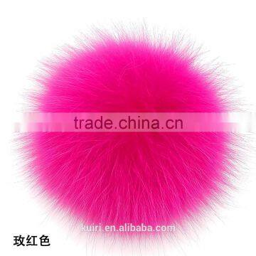 Multicolor Genuine Fox Pom Poms With 12cm photo-5