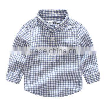 S33458W Baby Shirts Plaid Shirt Boy Child Blouse Cotton Tops Brand Polo Shirts photo-4