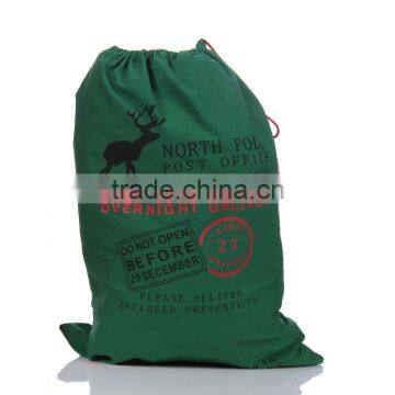 Personalized Canvas Santa Sack With Red Drawstring photo-5