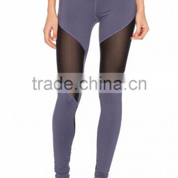 Hot Selling Custom Design Women Colorful Mesh Insert Yoga Pants/sheer Mesh Yoga Leggings photo-2