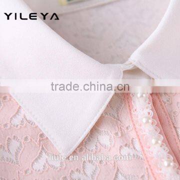 Cute Neck Designed Young Ladies Models Short Sleeve Blouse photo-4