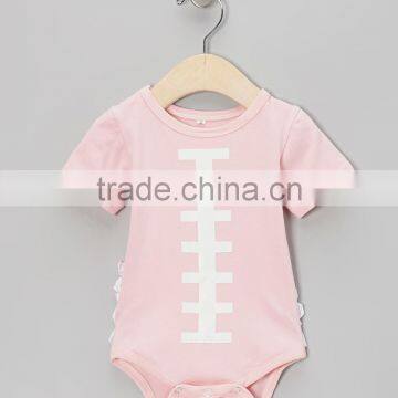 Newest Newborn Girl Rompers With football Ruffle Adorable Romper For Infants Cute Baby Clothes RR90425-16