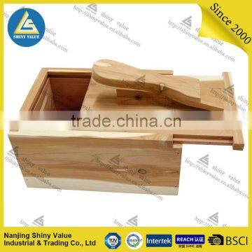 Luxury shoe care products storage cedar wood shoe box