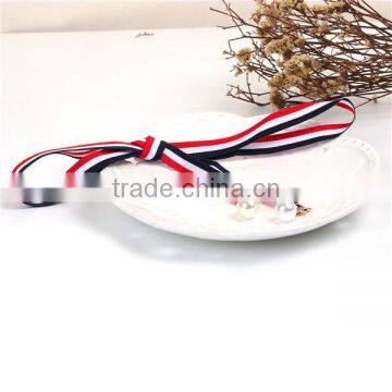 White Deep Blue Canvas Acrylic Imitation Pearl Multifunction Skinny Scarf photo-2